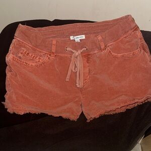 James Perse Women's Corduroy Drawstring Shorts - Coral Rose